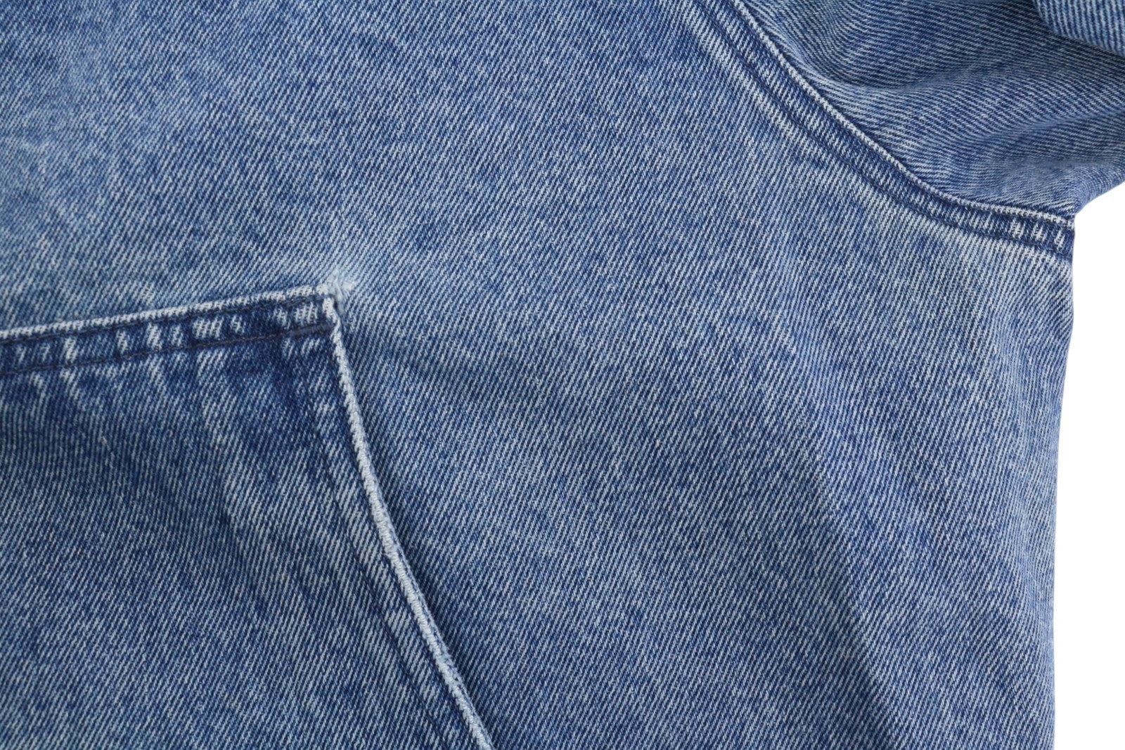 AMBUSH vyriška striukė L, džinso mėlyna, išblukusios kišenės, užsegamos, didelė, lengva, užtrauktuku 