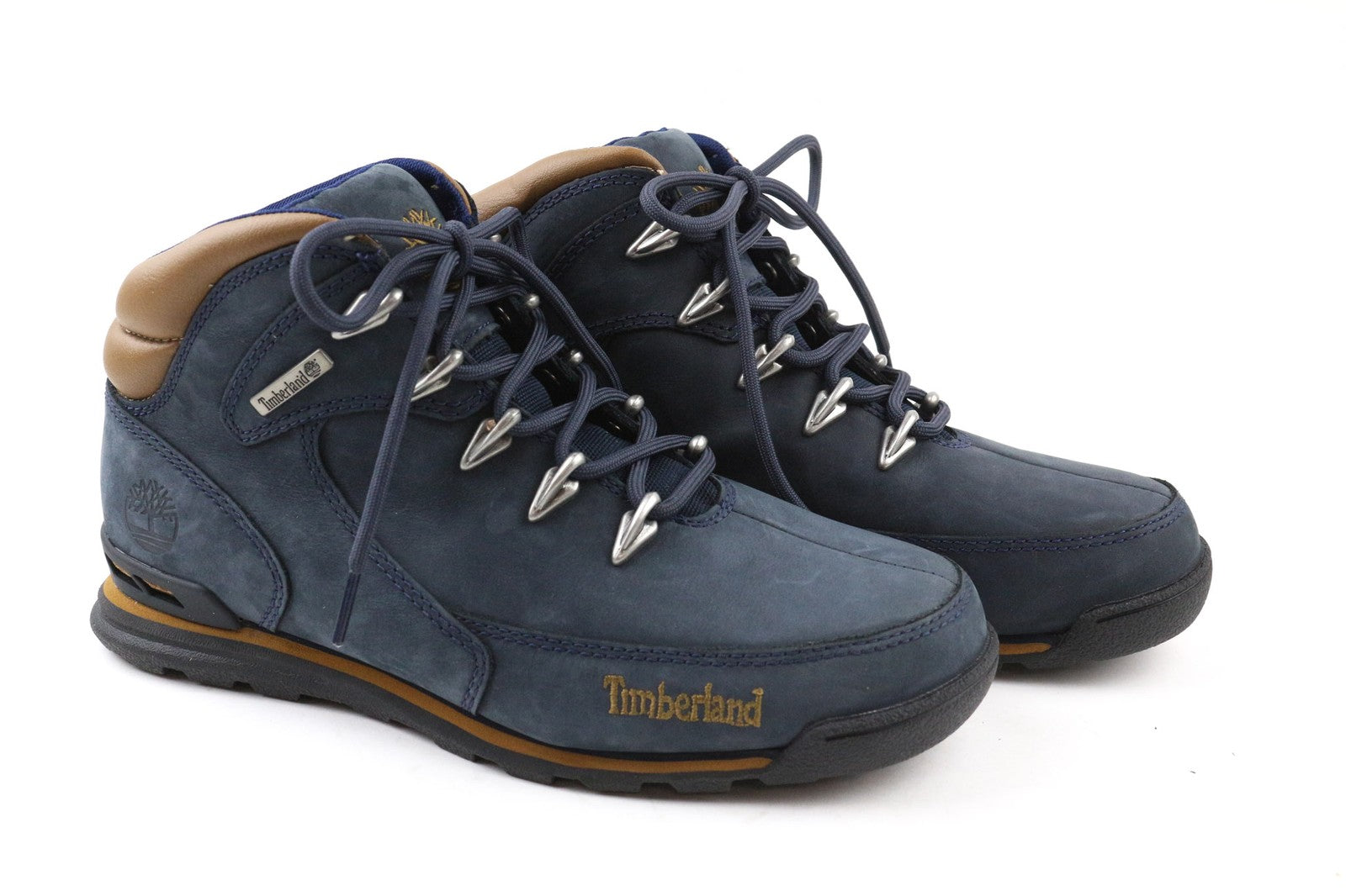 TIMBERLAND 6165R vyriški EU40 UK6.5 mėlyni odiniai laisvalaikio batai su raišteliais, apsaugantys nuo nuovargio. 