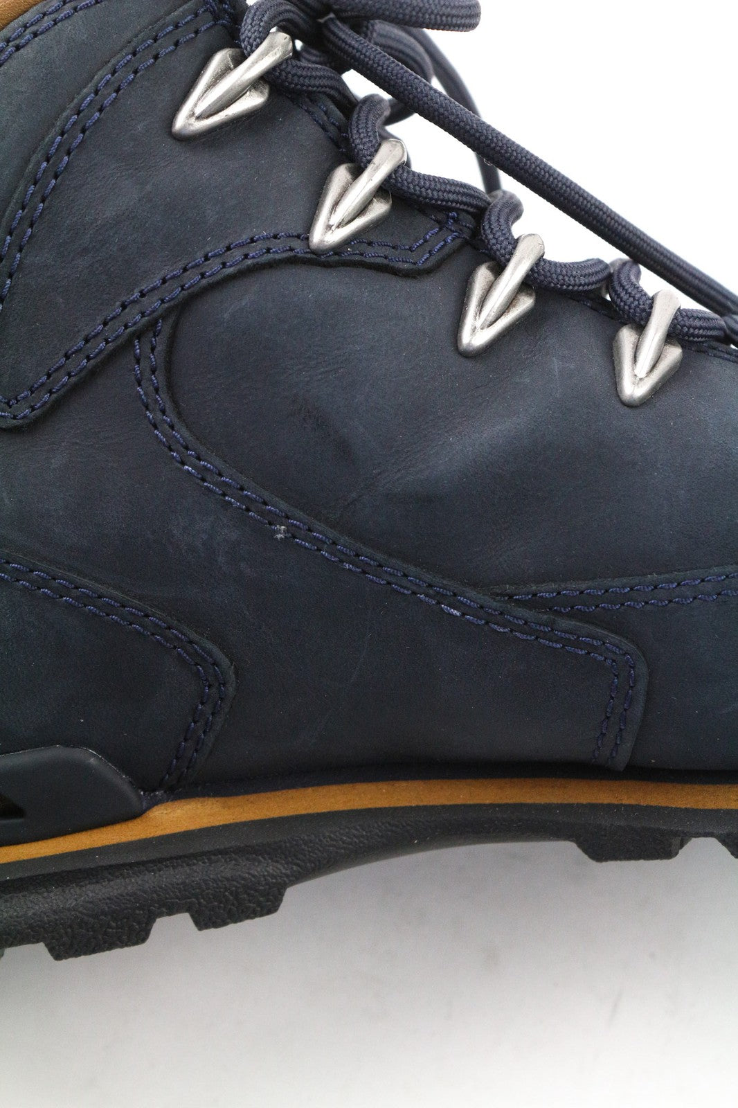 TIMBERLAND 6165R vyriški EU40 UK6.5 mėlyni odiniai laisvalaikio batai su raišteliais, apsaugantys nuo nuovargio. 