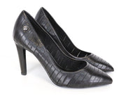 DIESEL moteriški juodi tekstūruoti aukštakulniai smailiais nosimis, 39 dydis, klasikinio stiliaus 