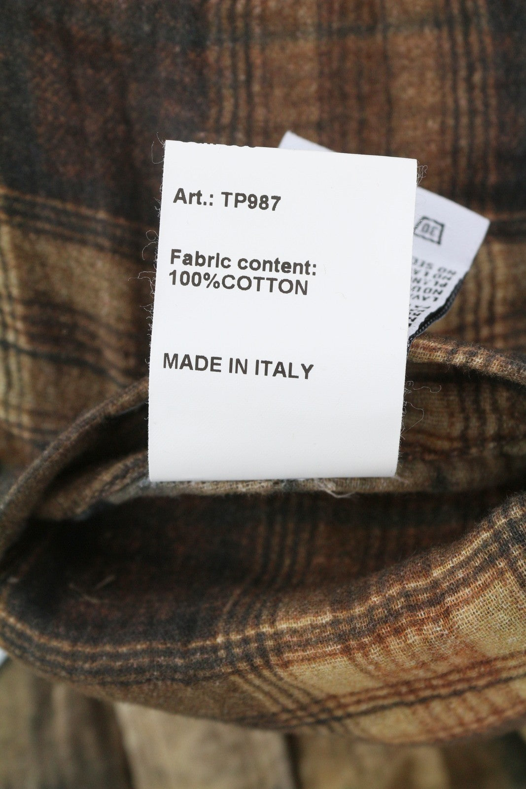 R13 Dvipusiai moteriški marškiniai su nugara S dydžio languotais kraštais ir chaki spalvos gėlėmis PF25 RRP1045 