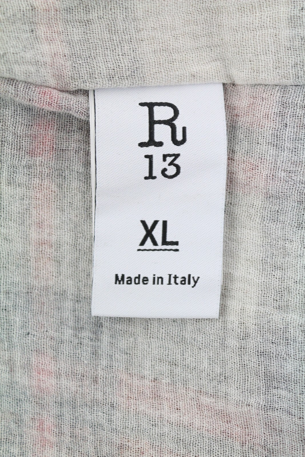 R13 moteriški marškiniai su smulkiomis siūlėmis, nuleidžiama apykakle, XL dydžio, languoti, dideli, laisvi, RRP945, FW25