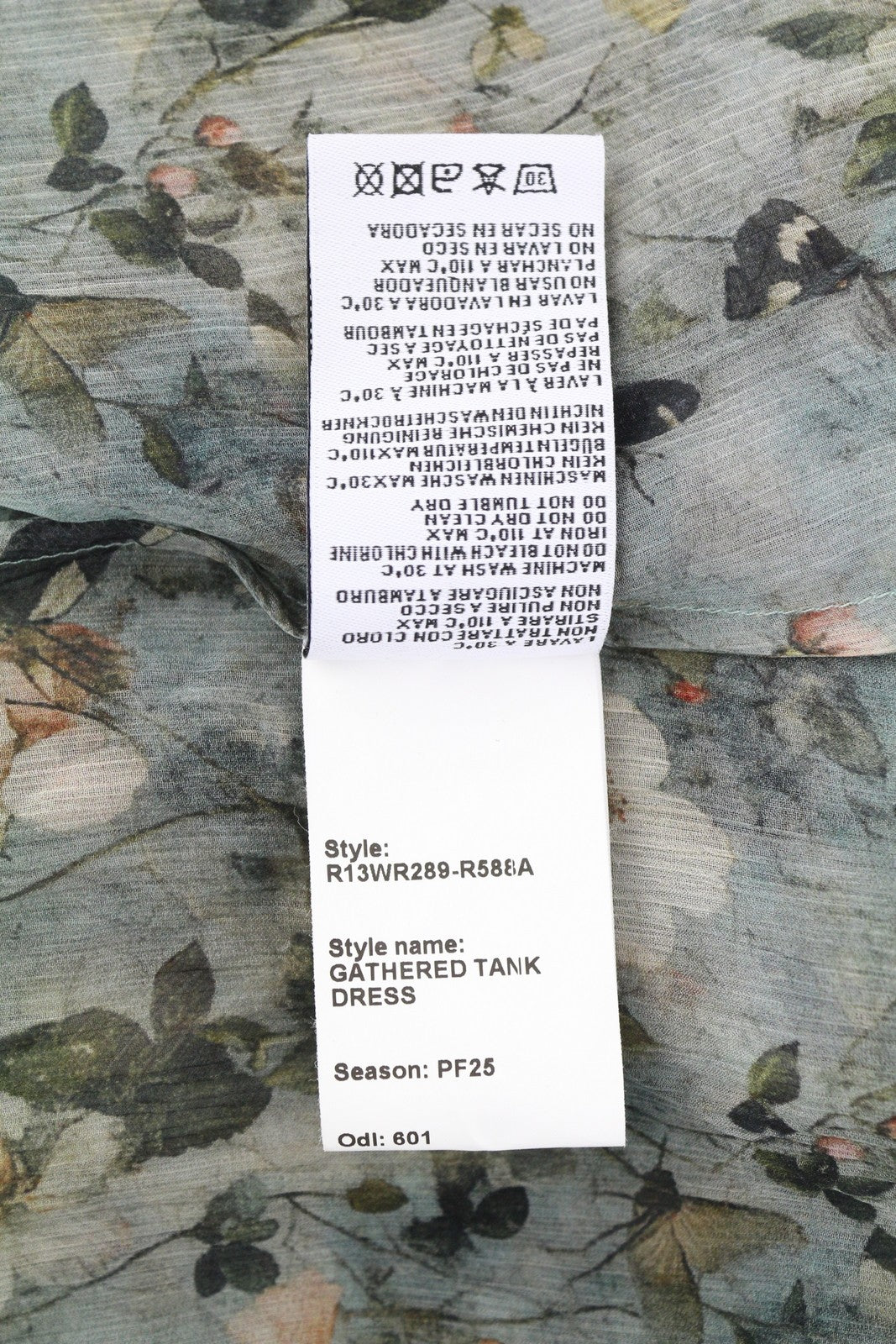 R13 Moteriška suknelė be rankovių su klostėmis XS dydžio, šilkine gėlėta 2in1, išimamu pamušalu PF25 RRP1075 