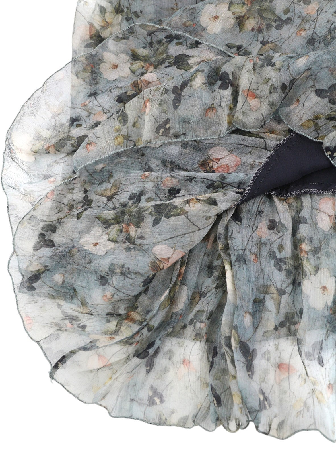 R13 Moteriška suknelė be rankovių su klostėmis XS dydžio, šilkine gėlėta 2in1, išimamu pamušalu PF25 RRP1075 