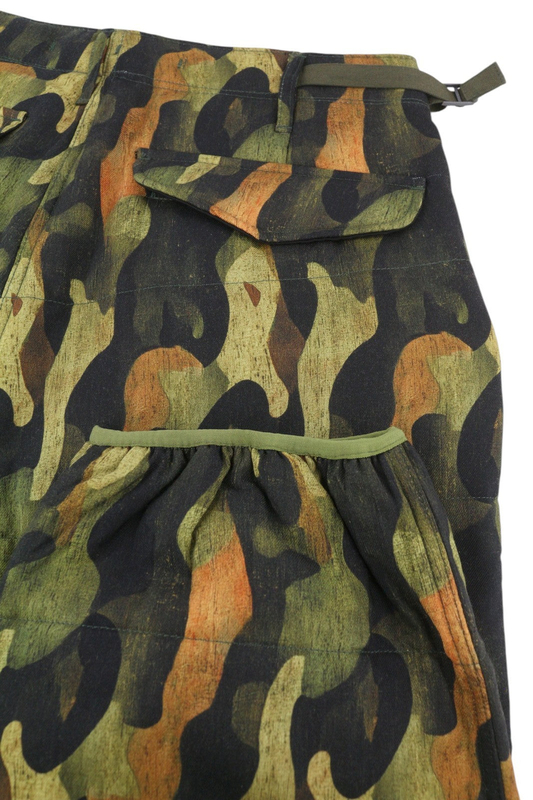 R13 Paminkštintos karinės moteriškos kelnės 29 Vilnos, šilko, raštuotos, trumpos, pašiltintos FW25 