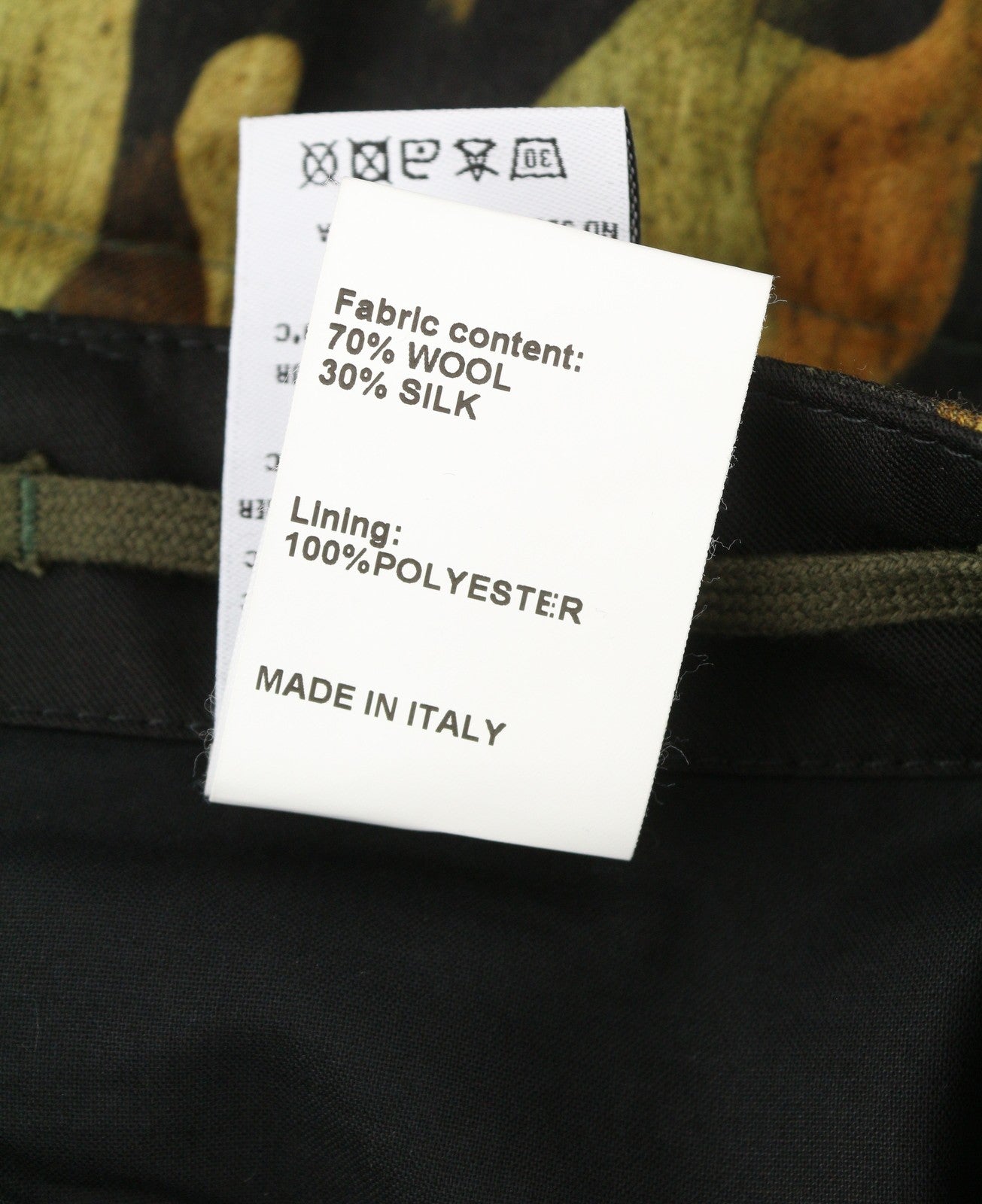 R13 Paminkštintos karinės moteriškos kelnės 29 Vilnos, šilko, raštuotos, trumpos, pašiltintos FW25 