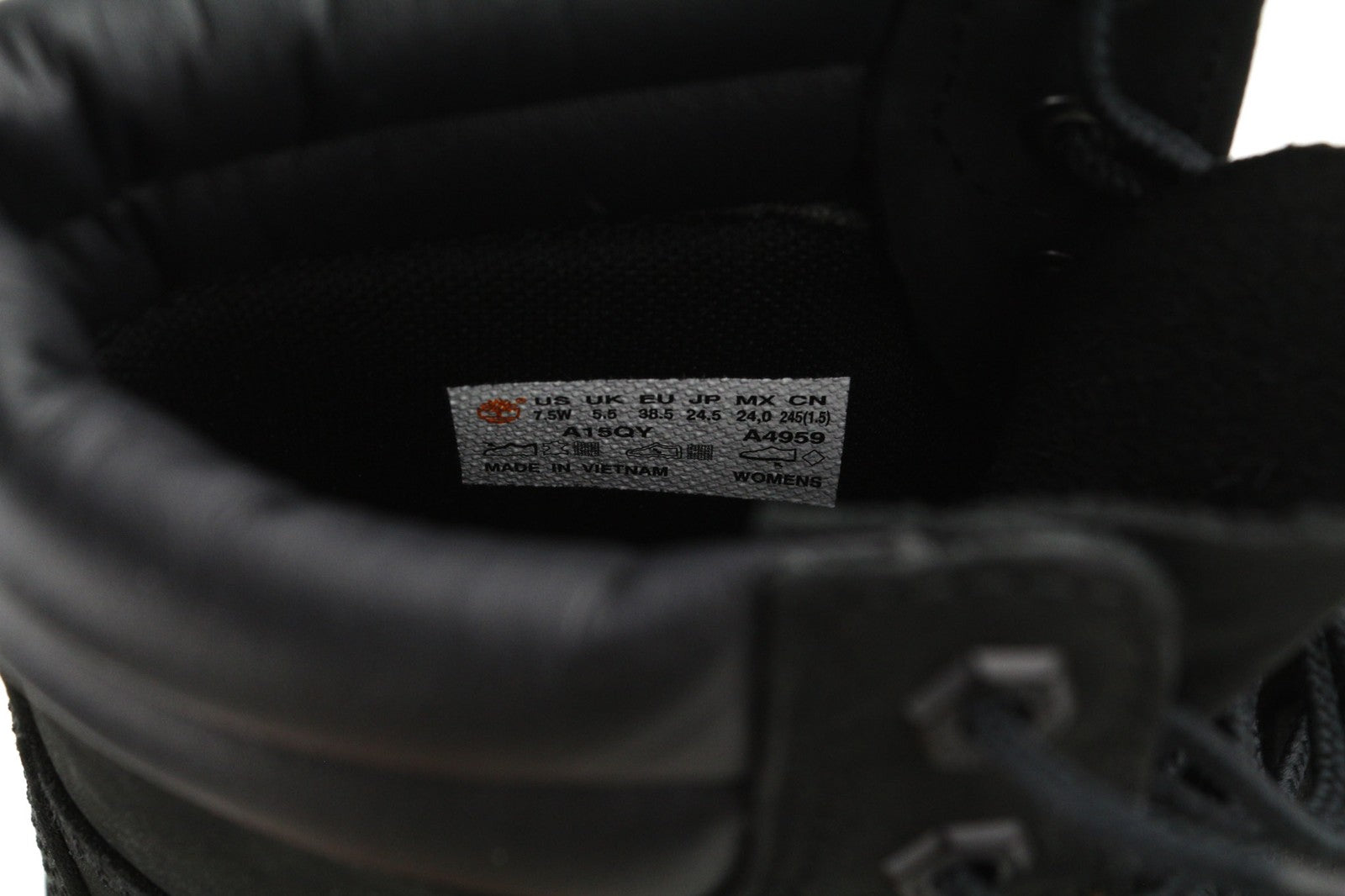 TIMBERLAND A15QY-A4959 moteriški juodi odiniai laisvalaikio batai, 38.5/39 dydis, aukštakulniai 