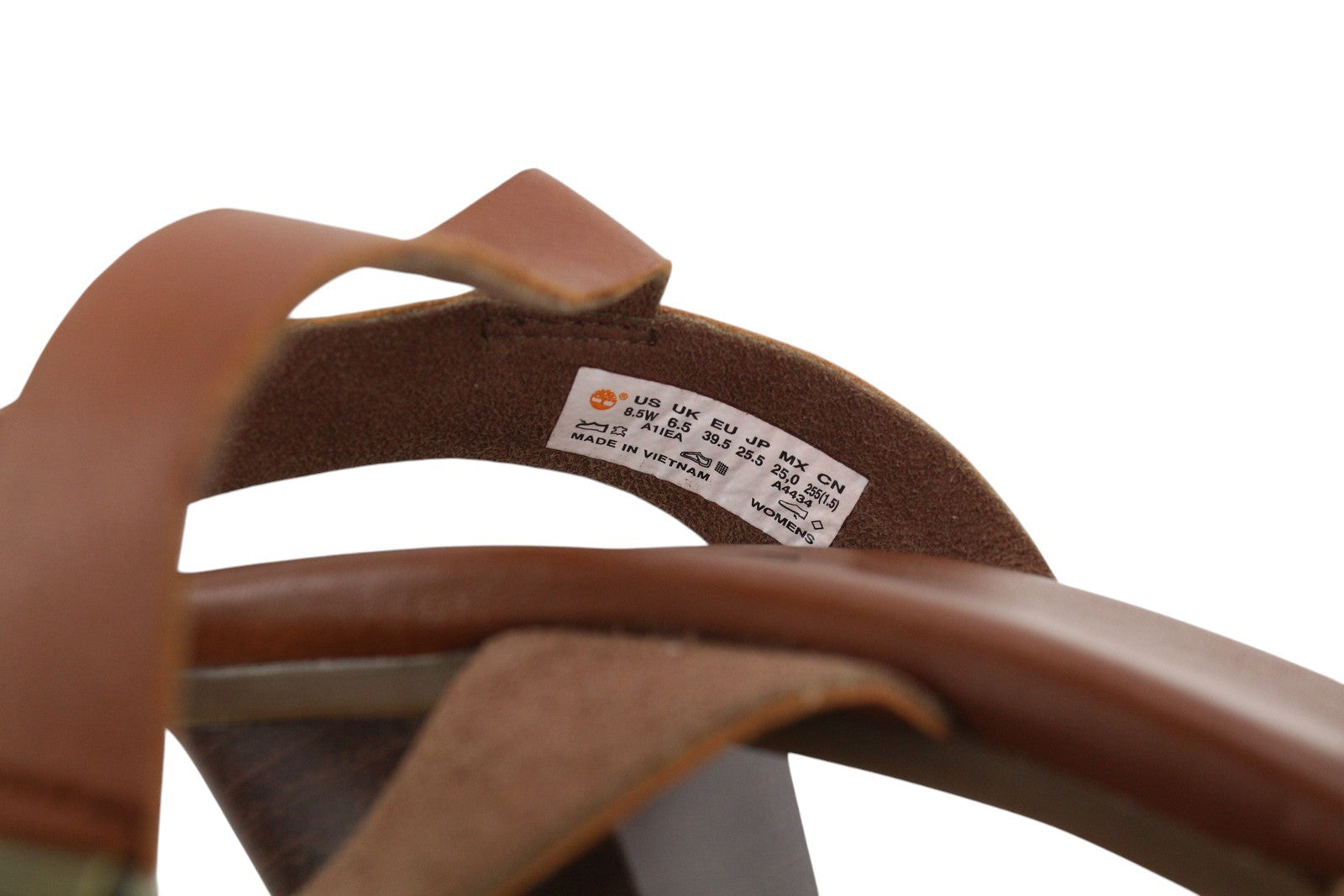 TIMBERLAND A1IEA moteriškos rudos odinės basutės su sagtimi ir kulnais, 39.5 dydis 