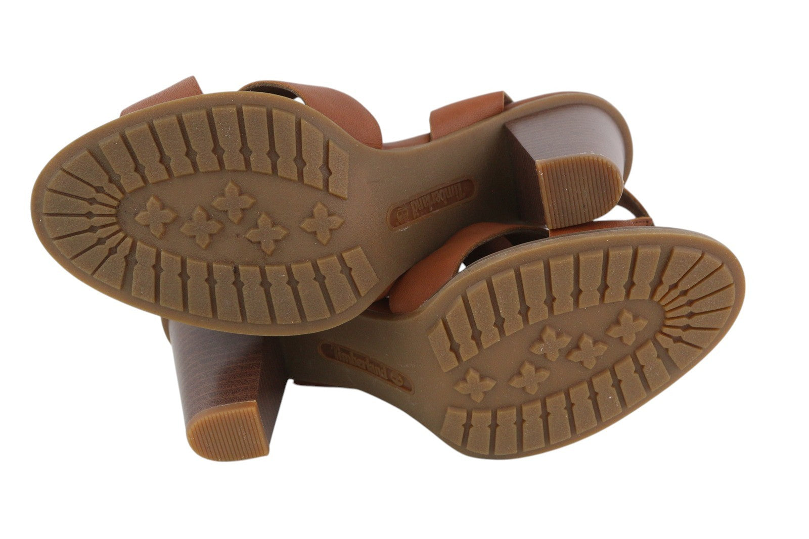 TIMBERLAND A1IEA moteriškos rudos odinės basutės su sagtimi ir kulnais, 39.5 dydis 