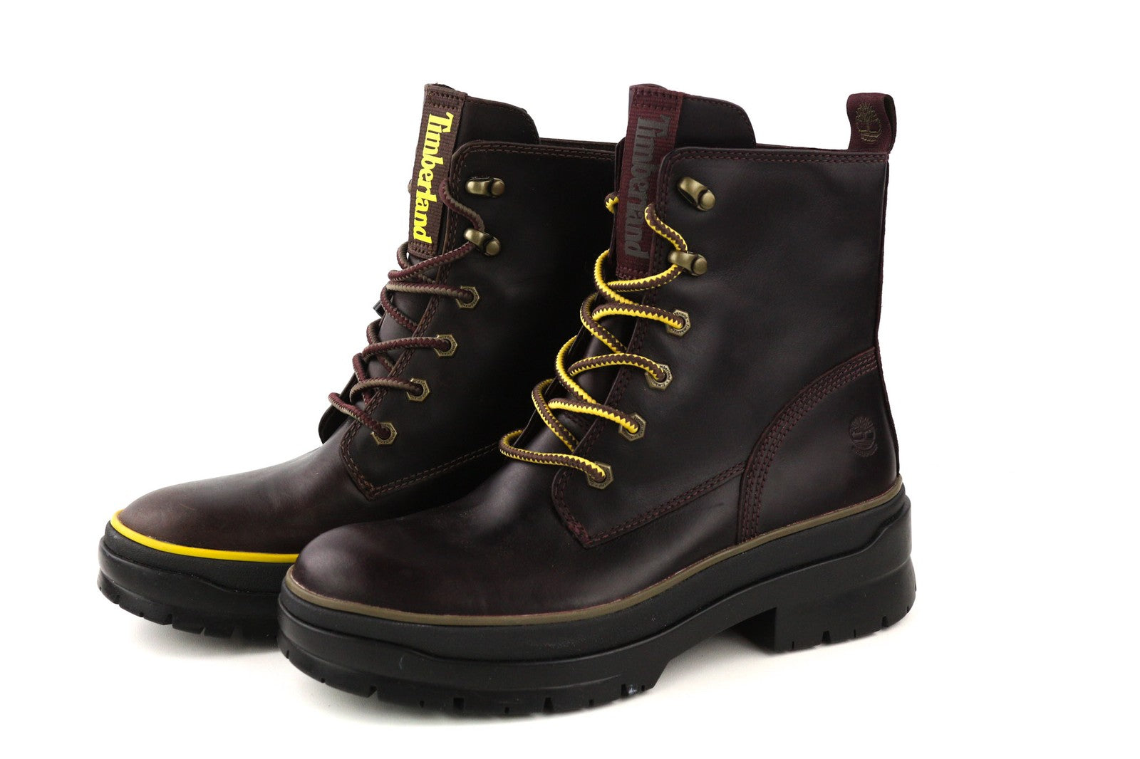 TIMBERLAND A2F7G-A5019 moteriški EU39.5/40 tamsiai violetiniai odiniai aukštakulniai su raišteliais 