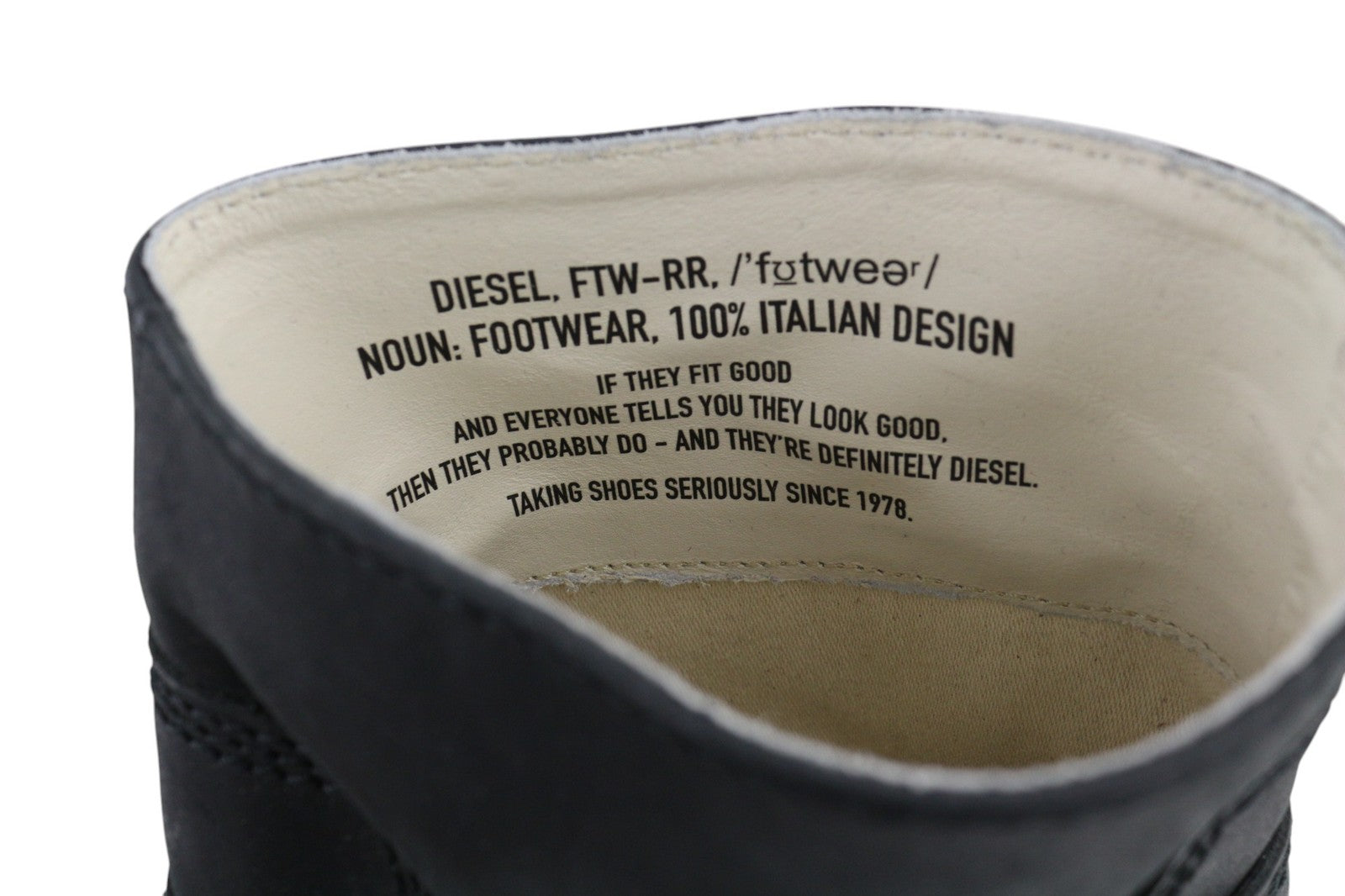 DIESEL D-Thruper moteriški juodi odiniai laisvalaikio batai, EU40, rekomenduojama kaina – 280 € 