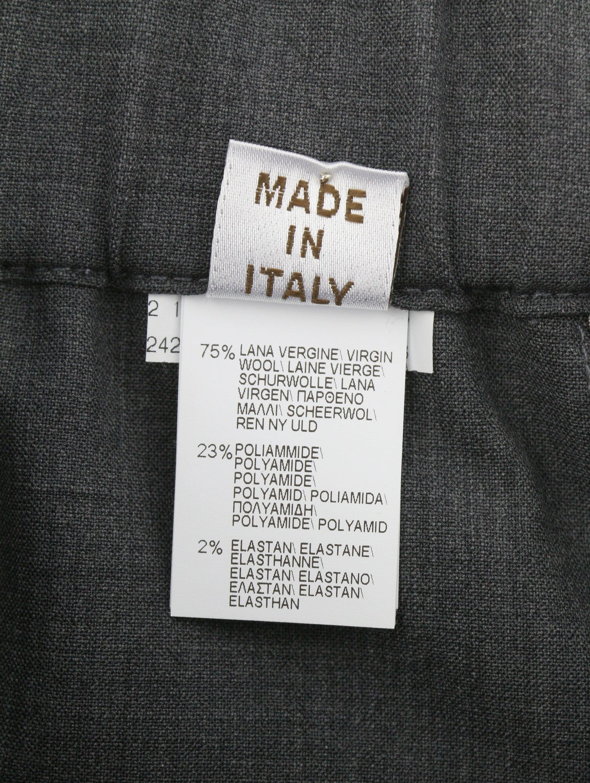 BRUNELLO CUCINELLI Women Trousers EU38 Grey Wool Blend Elastic Waist Flared