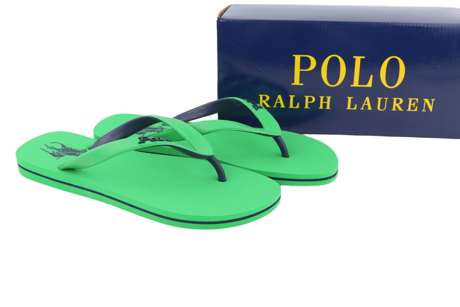 RALPH LAUREN Bolt-Sn-Csl vyriški žali šlepetės vasarinei aprangai, dydis EU42/43 