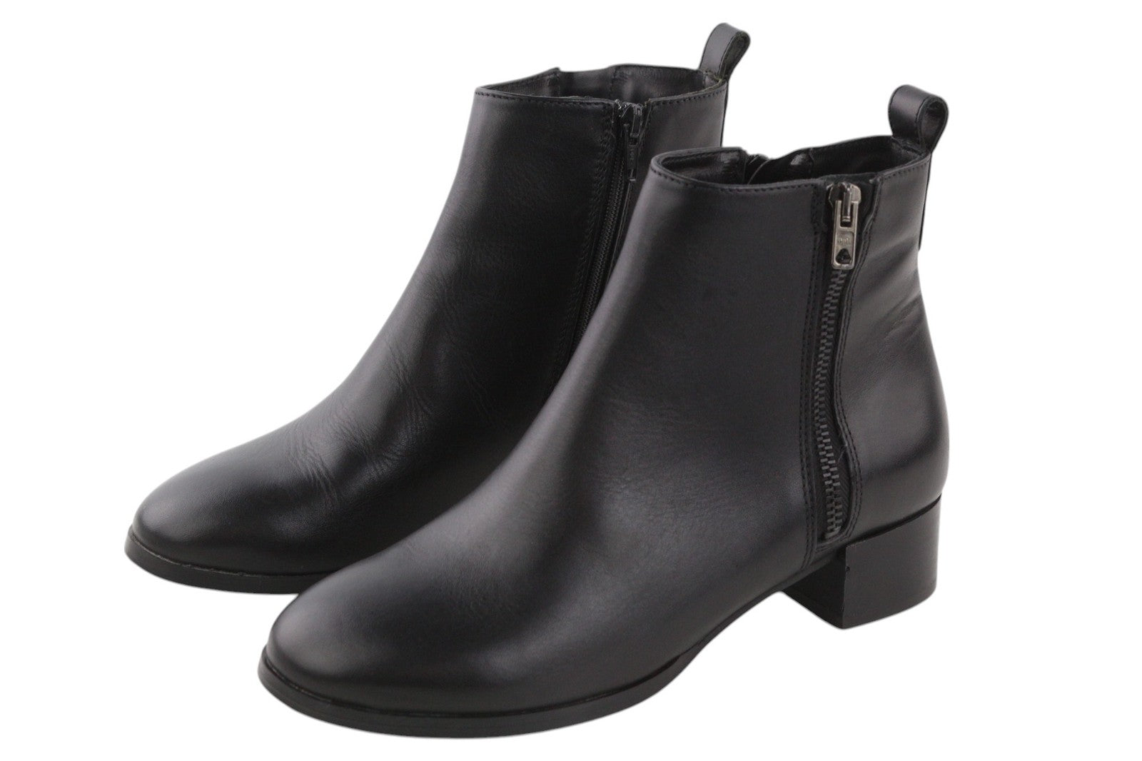 DIESEL D-Arlin moteriški juodi bateliai su užtrauktuku ir odiniais kulnais, EU39, RRP 260 € 