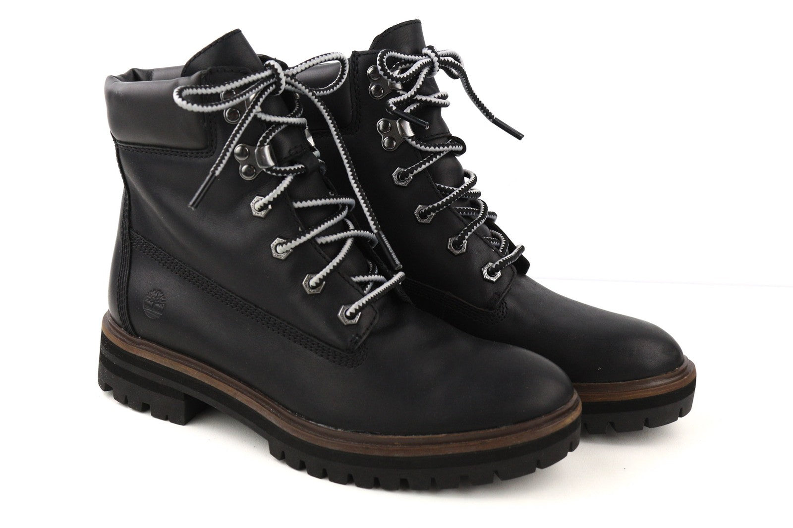 TIMBERLAND A1RCH-A3519 moteriški juodi odiniai sportbačiai su nėriniuotais padais, dydis EU37.5/38. 