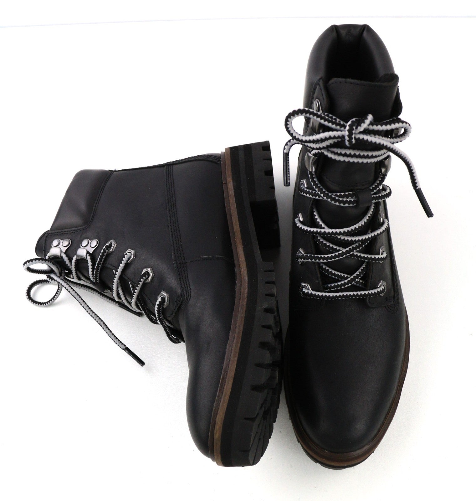 TIMBERLAND A1RCH-A3519 moteriški juodi odiniai sportbačiai su nėriniuotais padais, dydis EU37.5/38. 