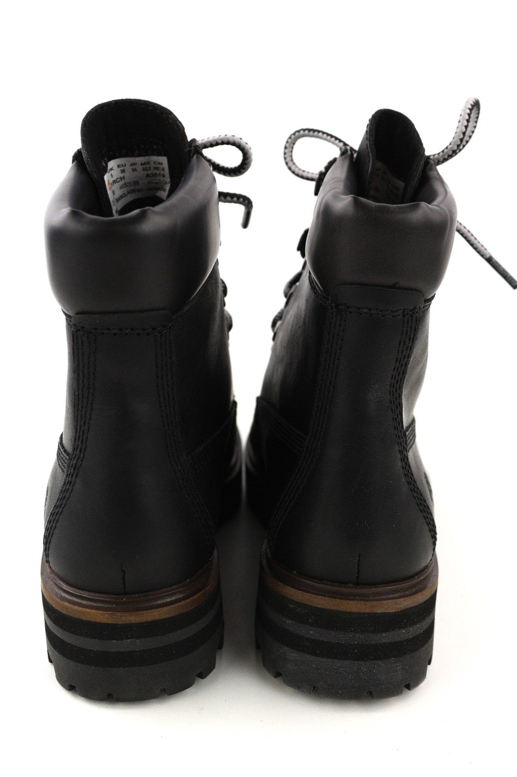 TIMBERLAND A1RCH-A3519 moteriški juodi odiniai sportbačiai su nėriniuotais padais, dydis EU37.5/38. 