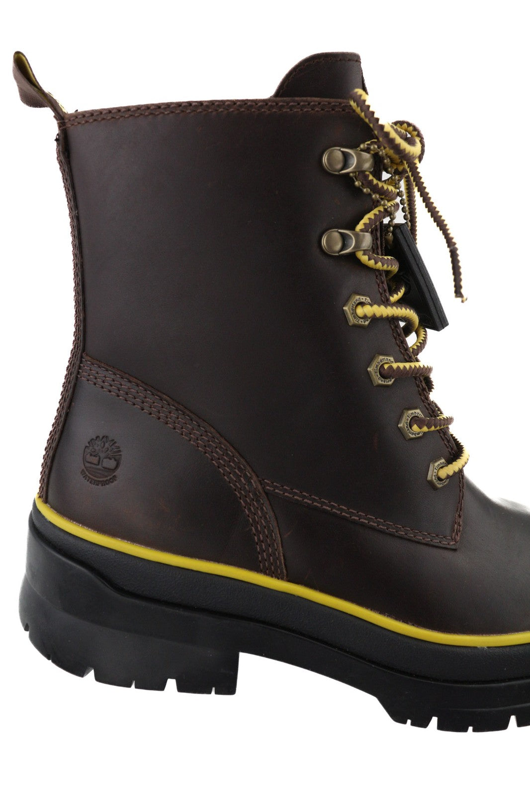 TIMBERLAND A2D6W-A5019 moteriški EU38/38.5 tamsiai rudi odiniai nėriniuoti aukštakulniai 