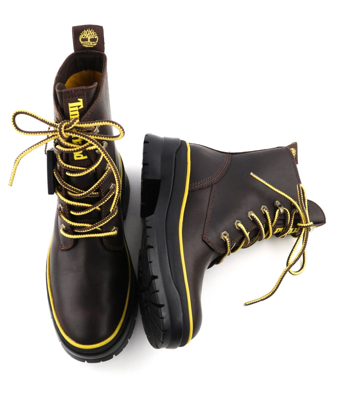 TIMBERLAND A2D6W-A5019 moteriški EU38/38.5 tamsiai rudi odiniai nėriniuoti aukštakulniai 