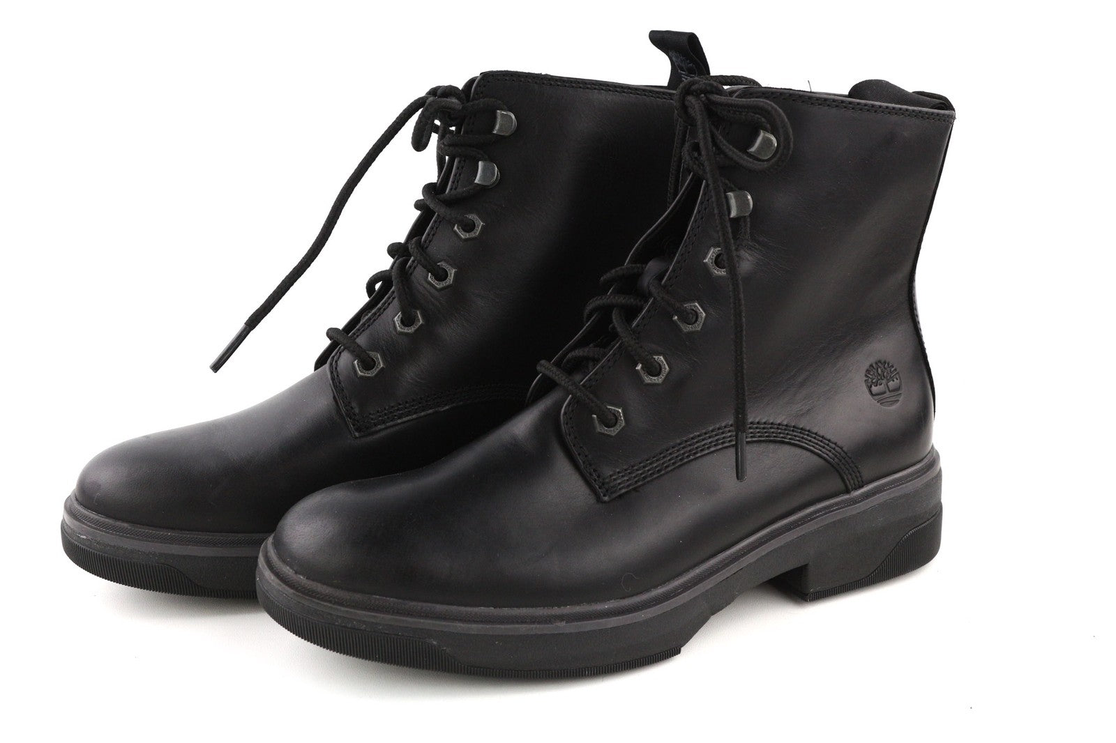 TIMBERLAND A1YS4-A4919 moteriški juodi natūralios odos aulinukai su nėriniuotais kraštais (EU39/39.5) 