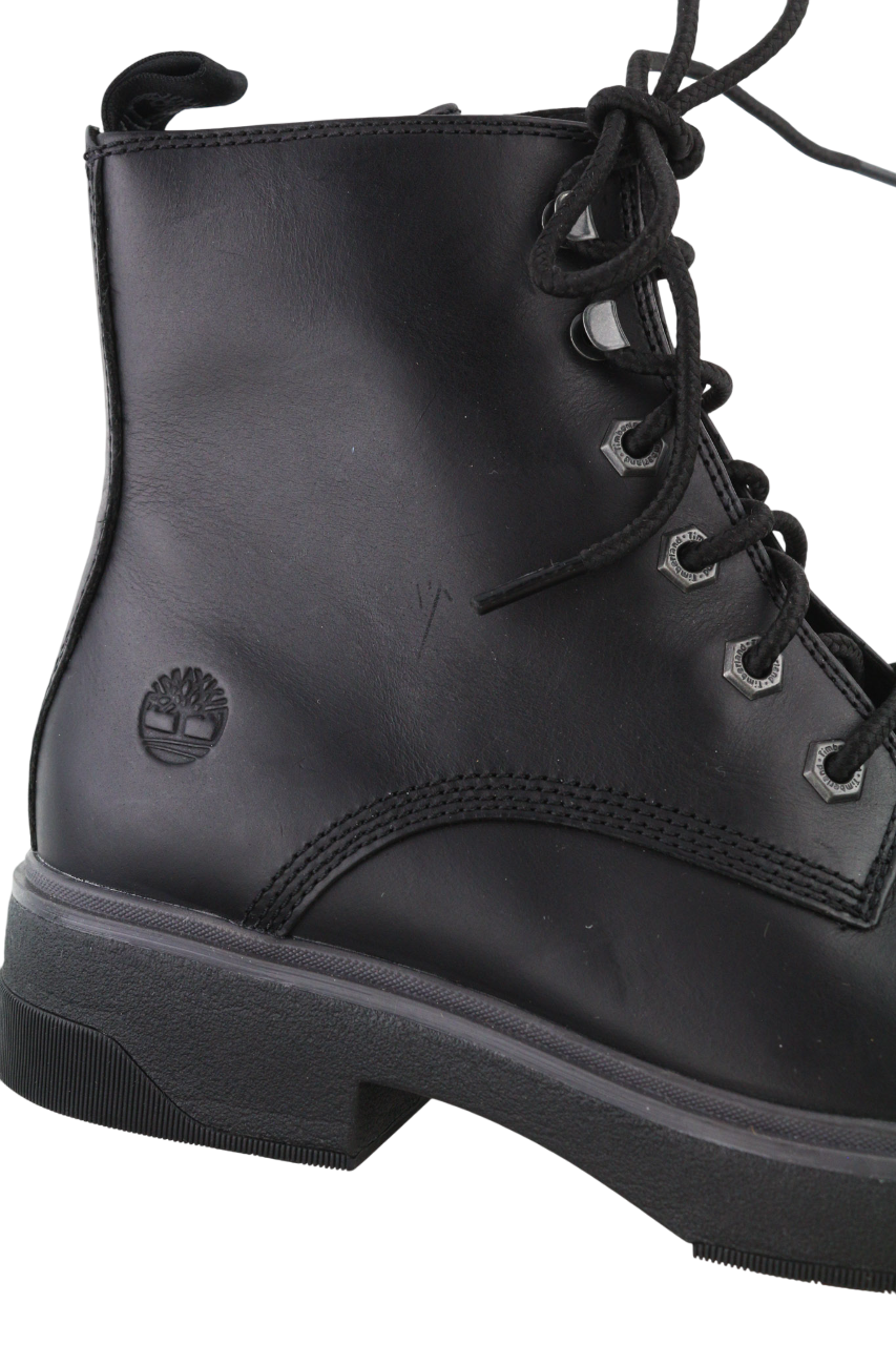 TIMBERLAND A1YS4-A4919 moteriški juodi natūralios odos aulinukai su nėriniuotais kraštais (EU39/39.5) 