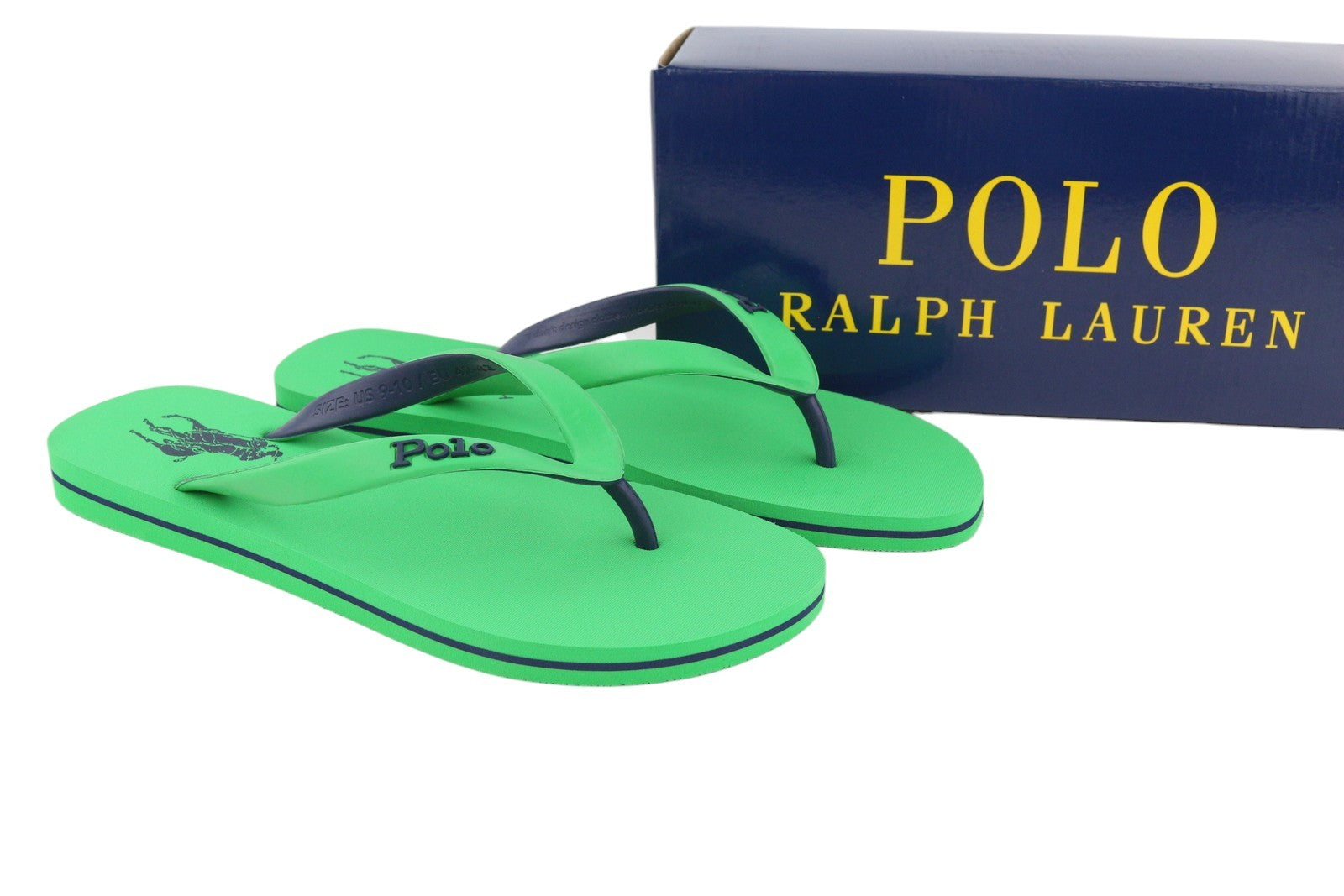 RALPH LAUREN Bolt-Sn-Csl vyriškos žalios šlepetės, EU42/43, laisvalaikio stiliaus. 