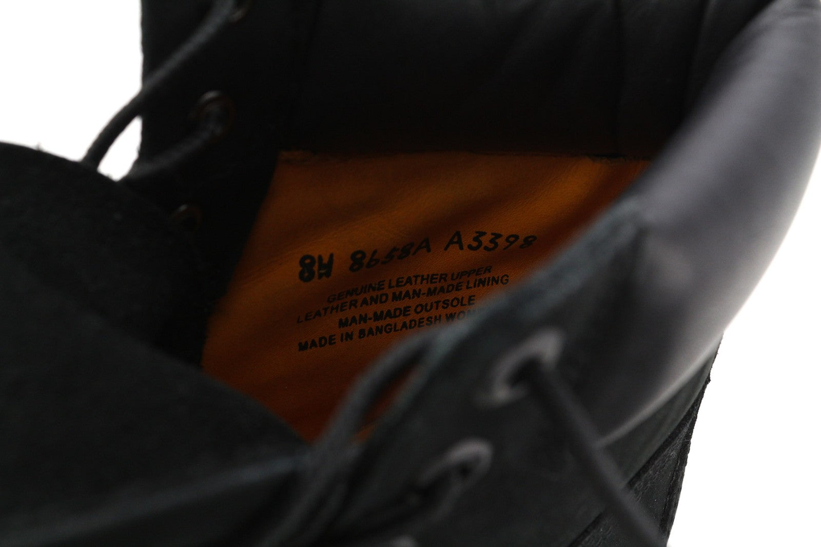TIMBERLAND 8658A-A3398 moteriški ~EU38.5/39 juodi odiniai aukštaauliai su logotipu 