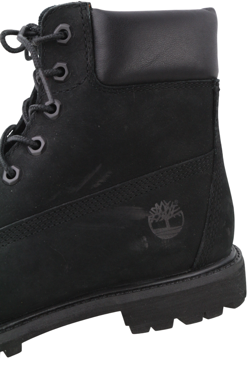 TIMBERLAND 8658A-A3398 moteriški ~EU38.5/39 juodi odiniai aukštaauliai su logotipu 