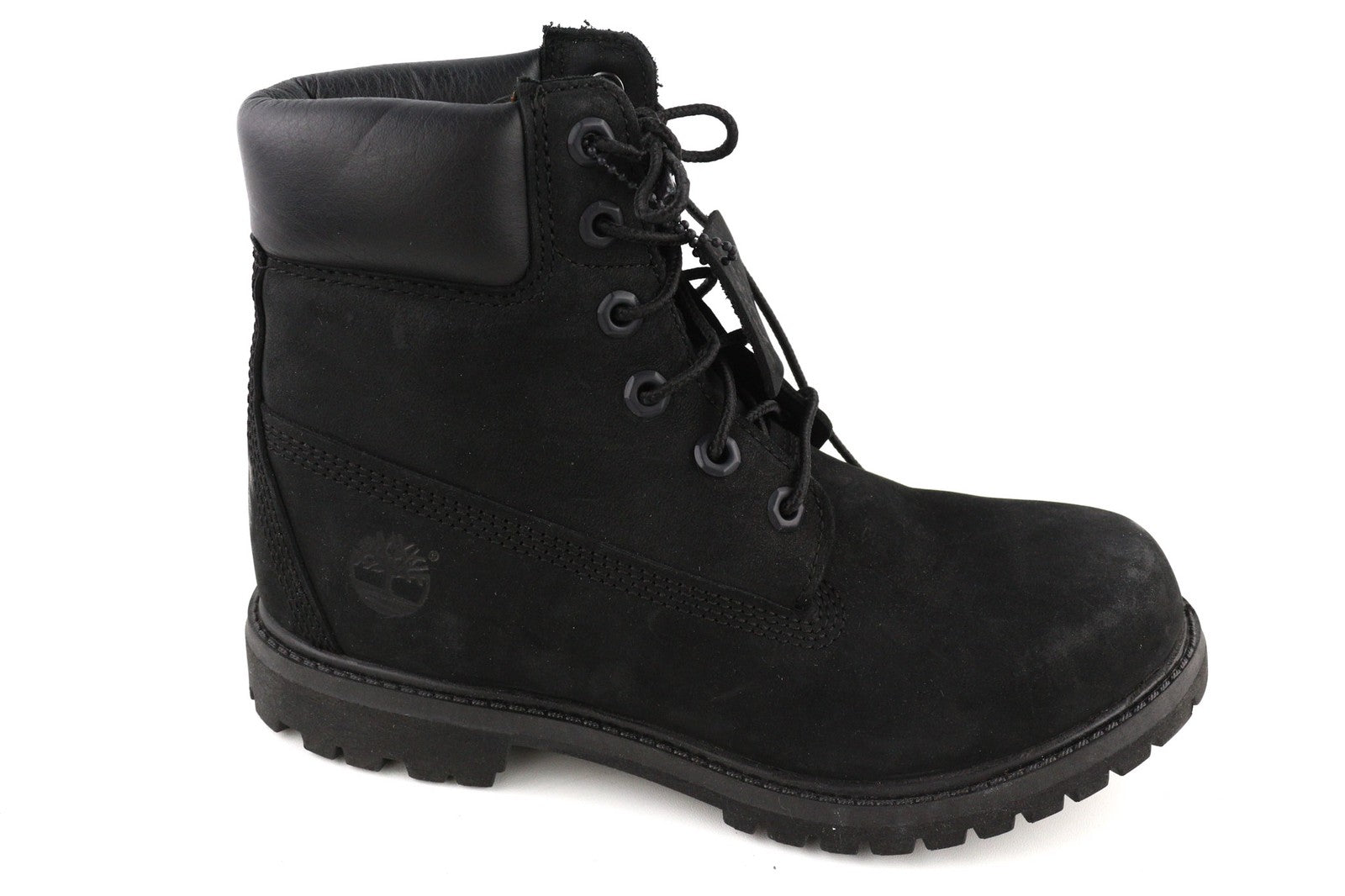 TIMBERLAND 8658A-A3398 moteriški ~EU38.5/39 juodi odiniai aukštaauliai su logotipu 