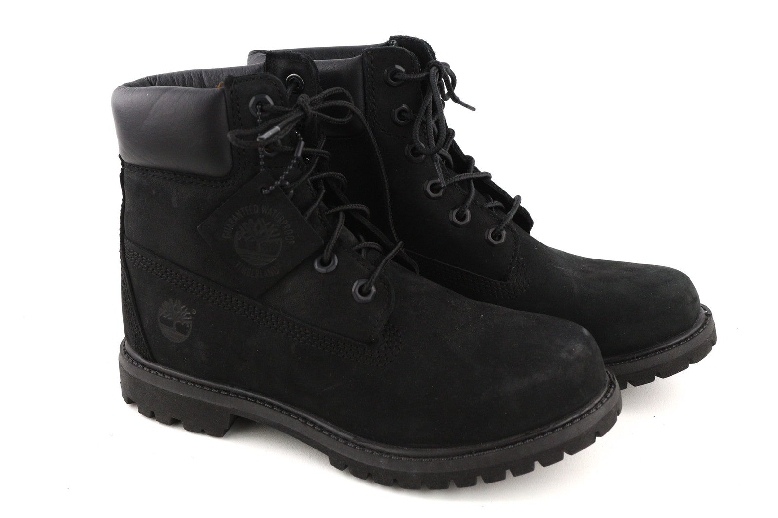 TIMBERLAND 8658A-A3398 moteriški ~EU38.5/39 juodi odiniai aukštaauliai su logotipu 