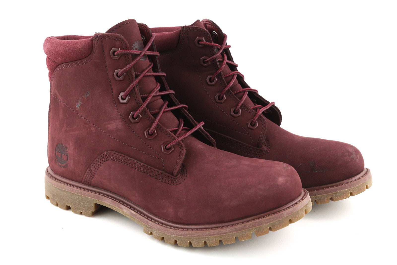 TIMBERLAND A1R2T-A4898 moteriški EU39/40 violetiniai odiniai nėriniuoti aukštakulniai sportbačiai 