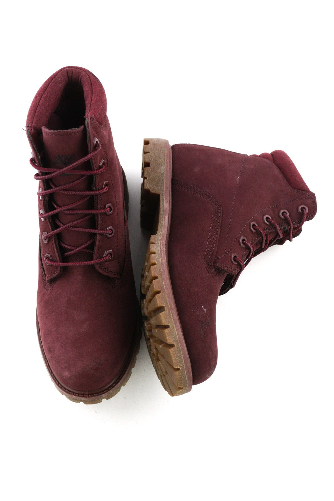 TIMBERLAND A1R2T-A4898 moteriški EU39/40 violetiniai odiniai nėriniuoti aukštakulniai sportbačiai 