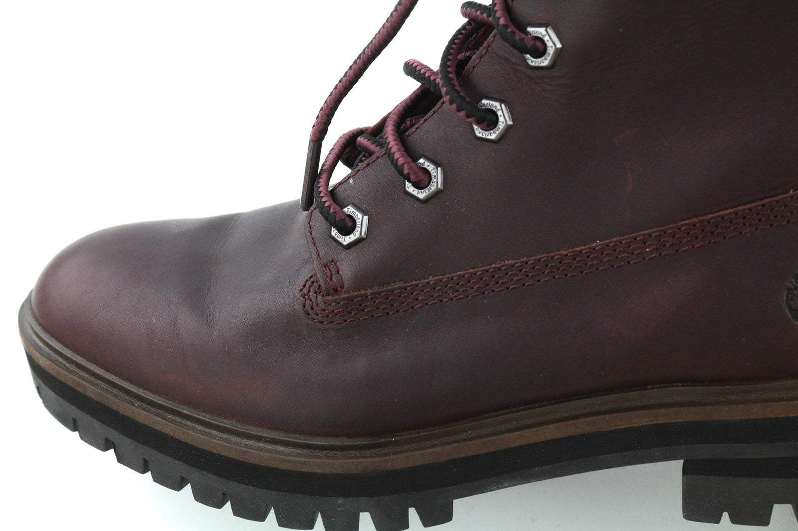 TIMBERLAND A1RCS-A3519 moteriški EU38.5/39.5 violetiniai odiniai nėriniuoti aukštaauliai batai 