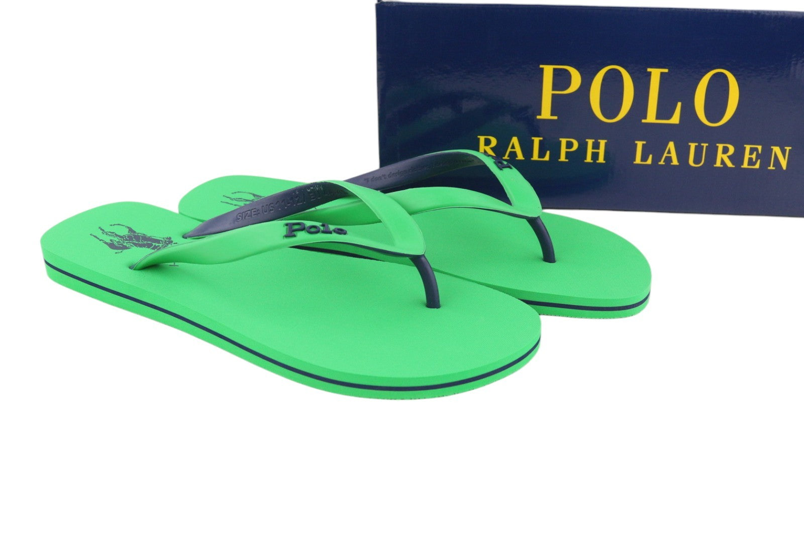 RALPH LAUREN Bolt-Sn-Csl vyriškos žalios laisvalaikio šlepetės EU44/45 