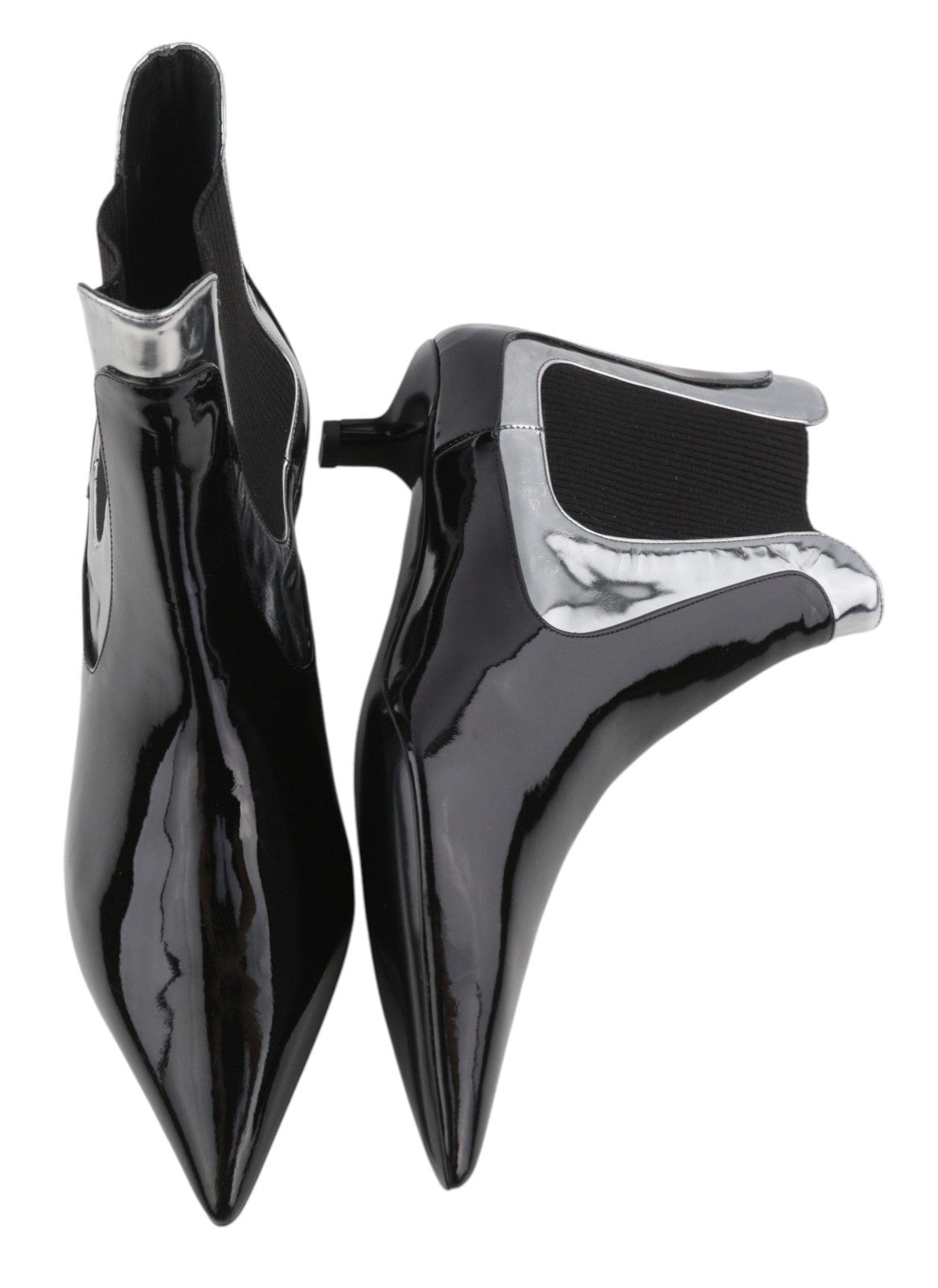 EMPORIO ARMANI moteriški juodi lakuotos odos bateliai su kulnais, 37 dydis 