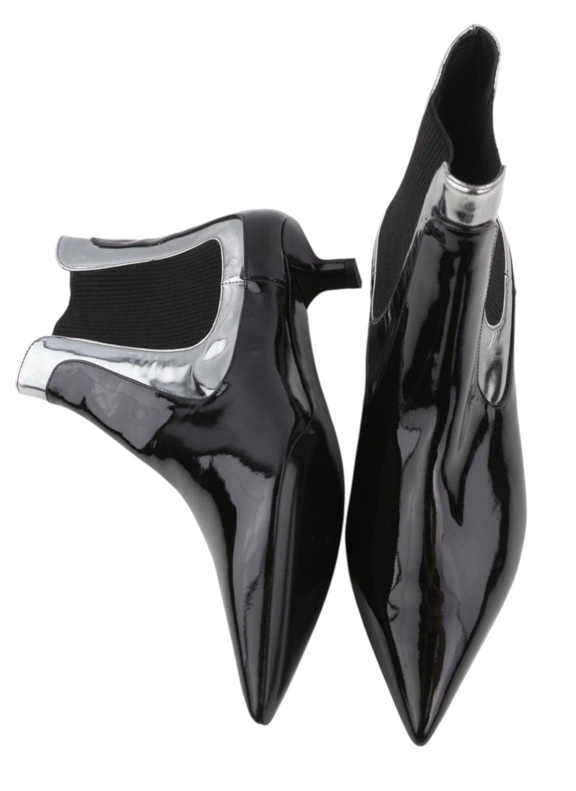 EMPORIO ARMANI moteriški juodi lakuotos odos bateliai su kulnais, 37 dydis 