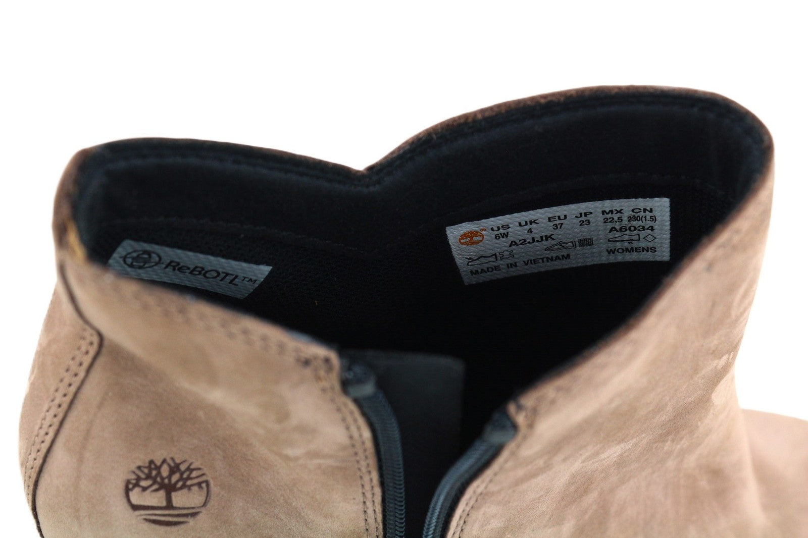 TIMBERLAND A2JJK-A6034 moteriški rudi odiniai bateliai su logotipu ir kulniniu kulnu, dydis EU36/37 