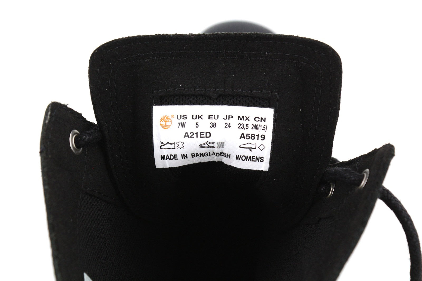 TIMBERLAND A21ED-A5819 moteriški juodi EU38/38.5 natūralios odos aukštakulniai batai 