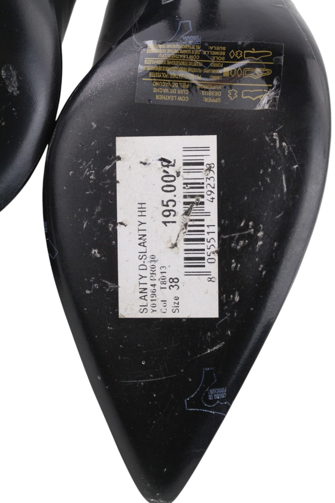 DIESEL D-Slanty moteriški juodi odiniai smailūs aukštakulniai, EU38, dydis 