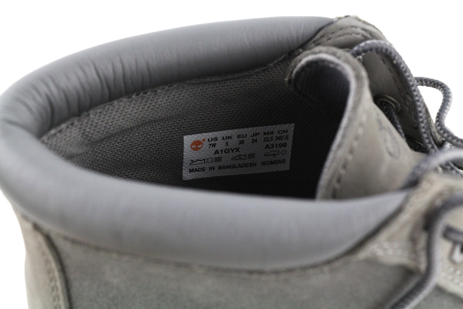 TIMBERLAND A1GYX-A3198 moteriški pilki odiniai ortolitiniai batai su raišteliais, dydis EU38/39 