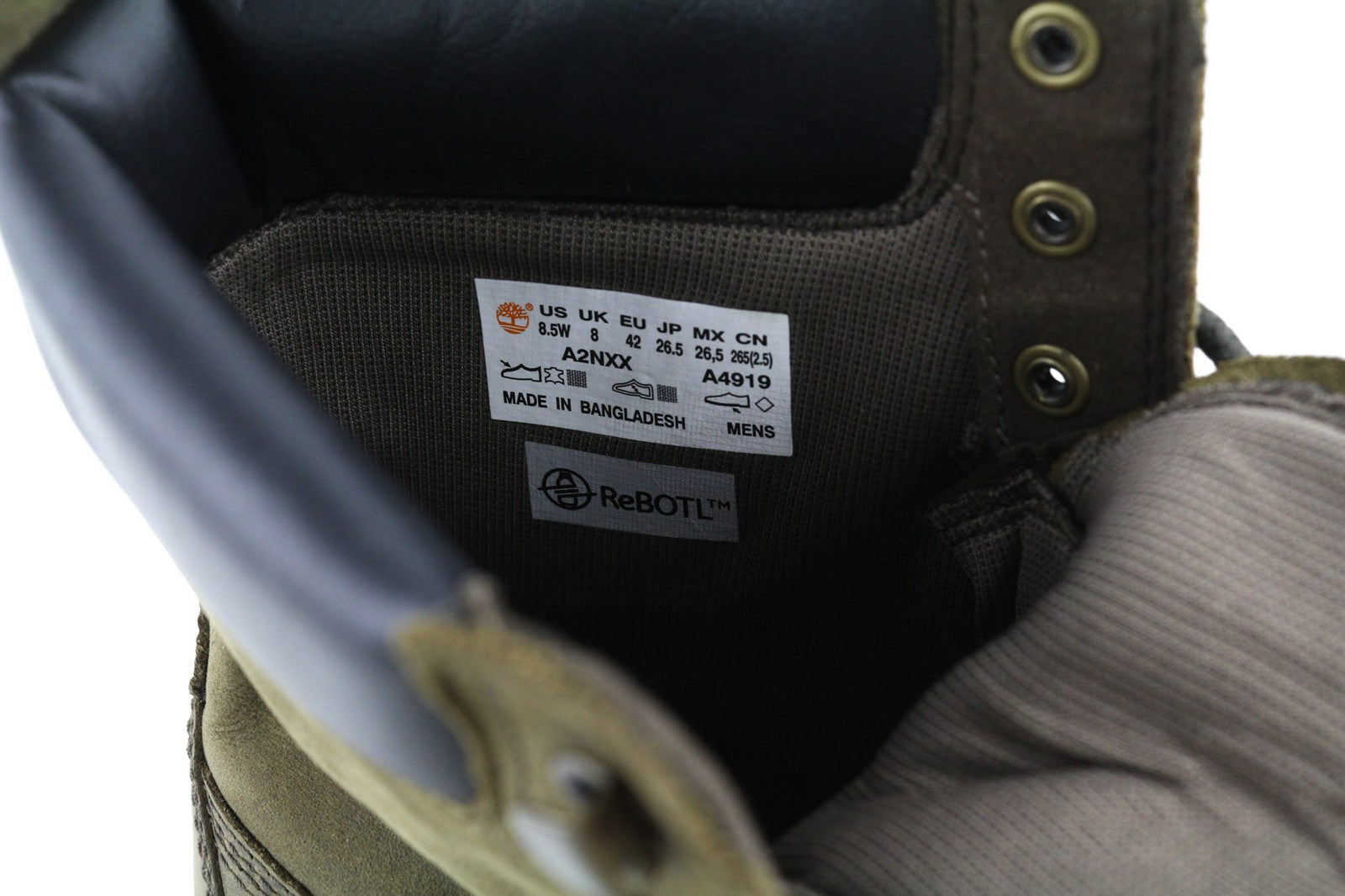 TIMBERLAND A2NXX-A4919 vyriški EU42/43 chaki spalvos sendintos odos aulinukai su raišteliais 