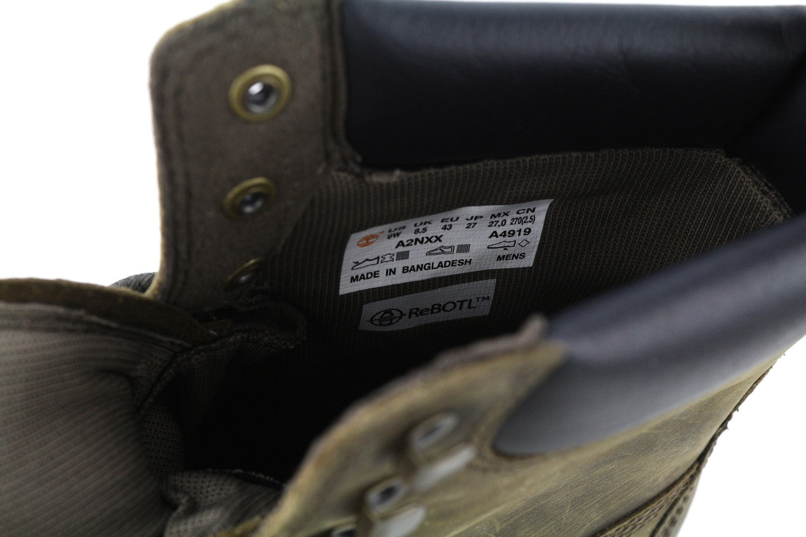 TIMBERLAND A2NXX-A4919 vyriški EU42/43 chaki spalvos sendintos odos aulinukai su raišteliais 