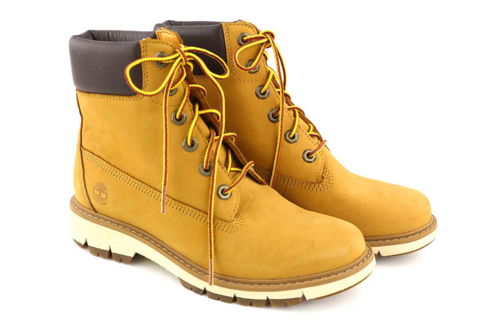 TIMBERLAND A1T6U-A3646 moteriški rudi odiniai aukštaauliai su nėriniuotais aulinukais, dydis EU38/38.5 
