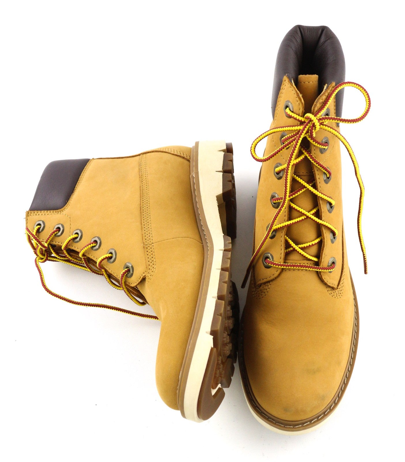 TIMBERLAND A1T6U-A3646 moteriški rudi odiniai aukštaauliai su nėriniuotais aulinukais, dydis EU38/38.5 