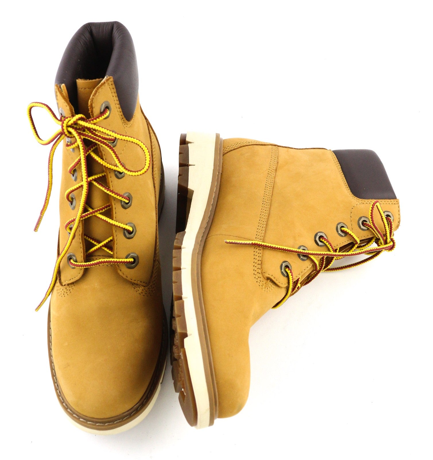 TIMBERLAND A1T6U-A3646 moteriški rudi odiniai aukštaauliai su nėriniuotais aulinukais, dydis EU38/38.5 