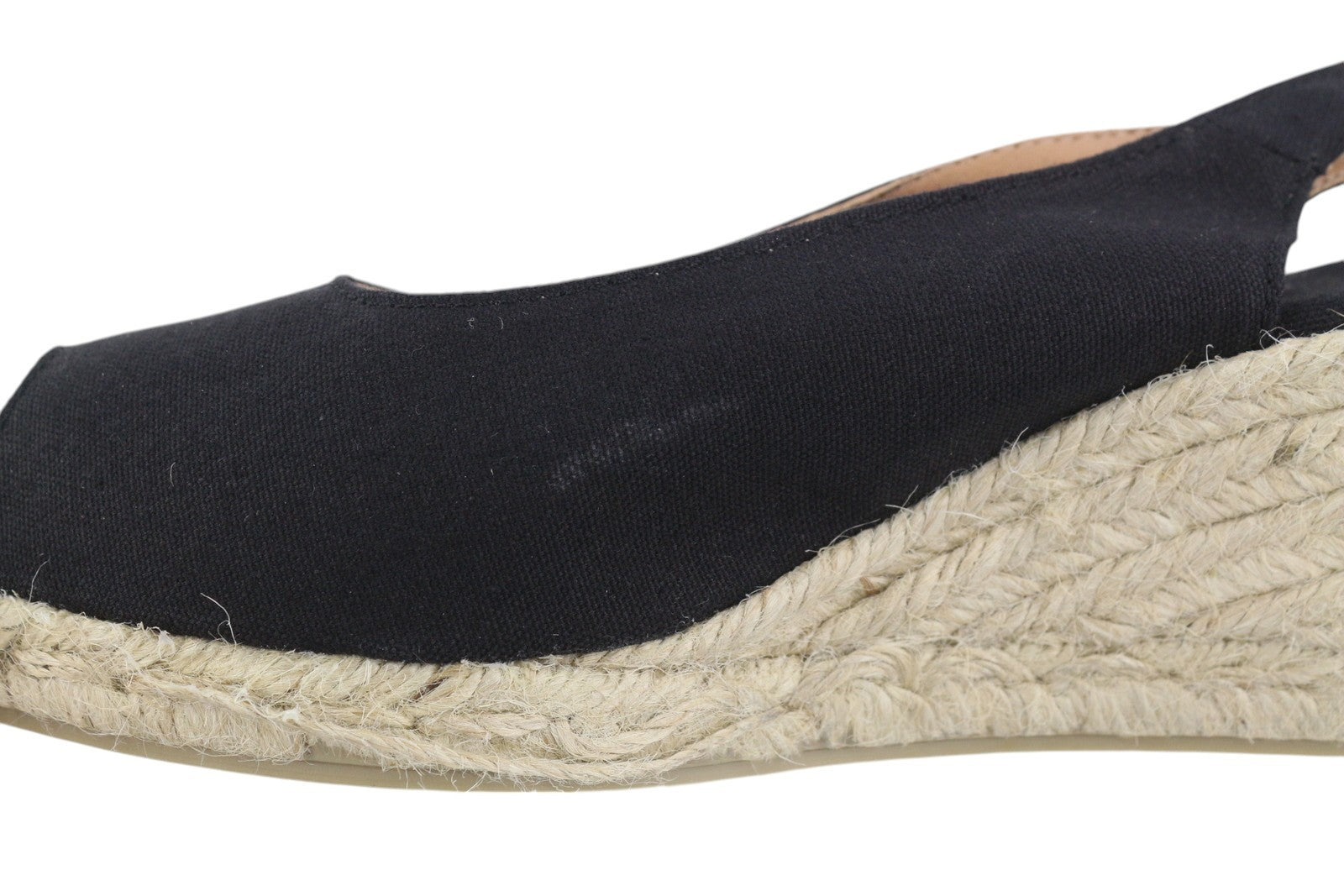 CASTANER moteriški juodi EU40 pleištiniai espadriliai su platforma ir atvira nosele 