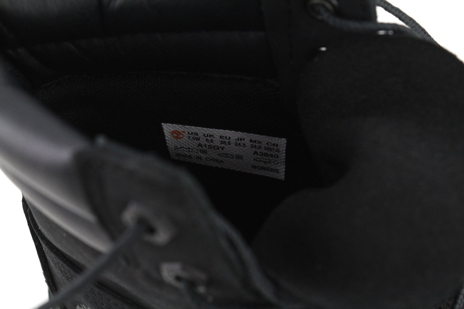 TIMBERLAND A15QY-A4498 moteriški EU38/38.5 juodi odiniai aukštaauliai batai 