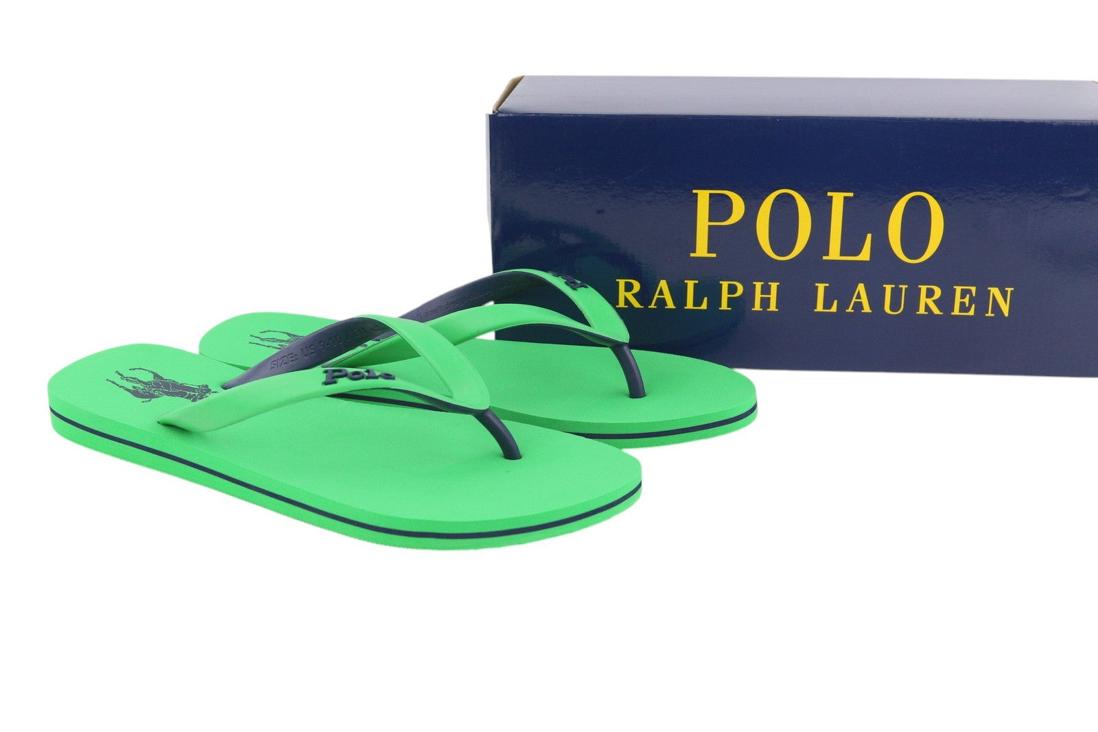 RALPH LAUREN Bolt-Sn-Csl vyriškos žalios šlepetės su EU42/43 dydžiu