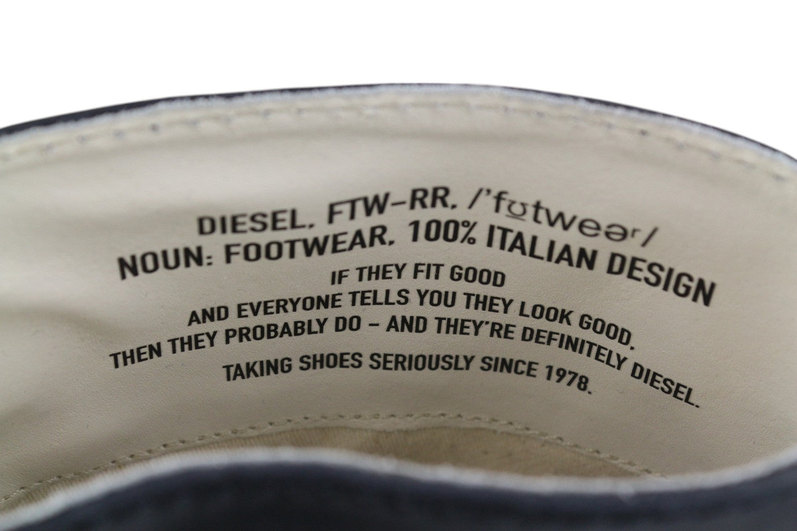 DIESEL D-Thruper moteriški juodi odiniai aulinukai su detalėmis, EU37, RRP 280 € 