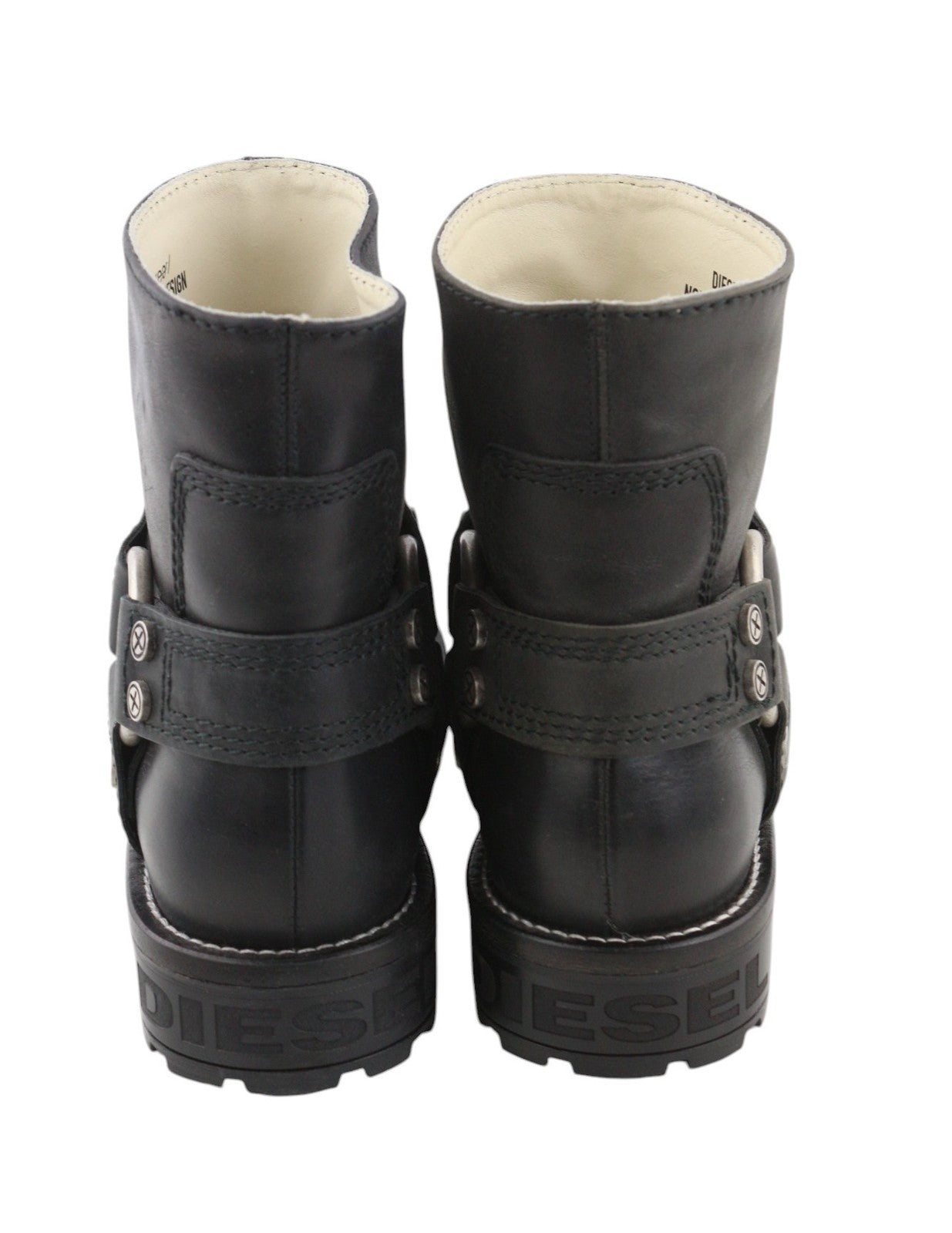 DIESEL D-Thruper moteriški juodi odiniai aulinukai su detalėmis, EU37, RRP 280 € 